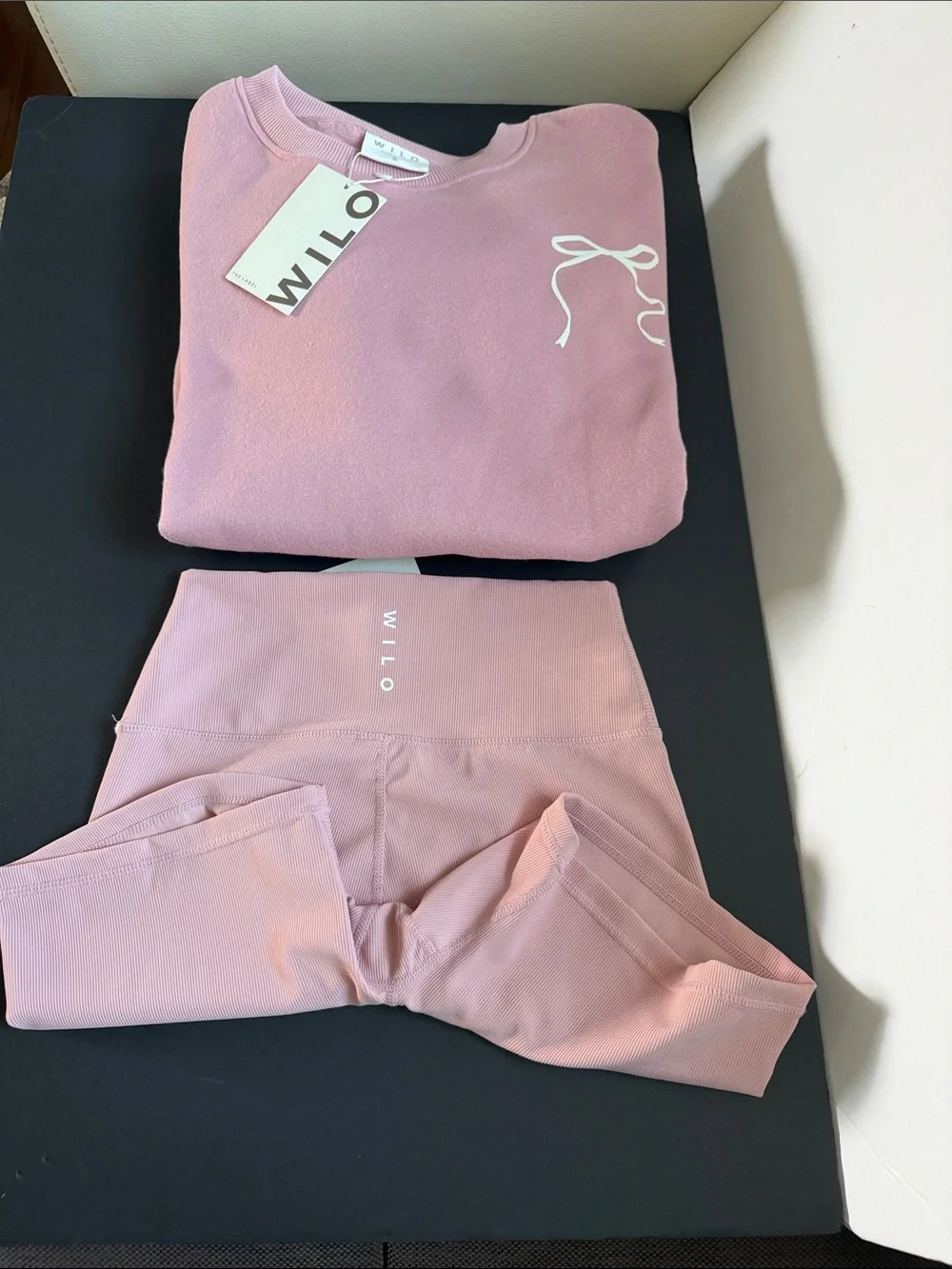 NWT Viral WILO The Label BlushPink
Probably at Pilates Sweatshirt and Shorts Set - Picture 3 of 8